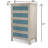 Ocean Isles - 5 Drawer Woven Chest - Ocean Blue and Aged Ivory Finish