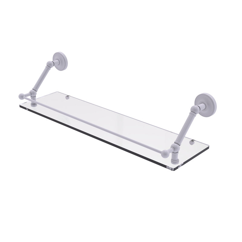 Alcott Bracket Shelf, Matte White, 8" H x 30" W x 8.6" D