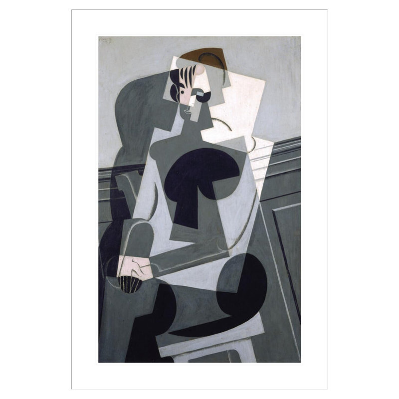 «Portrait de madame Josette Gris» par Juan Gris - Impression sur toile, H 41,5 po x l 28,59 po