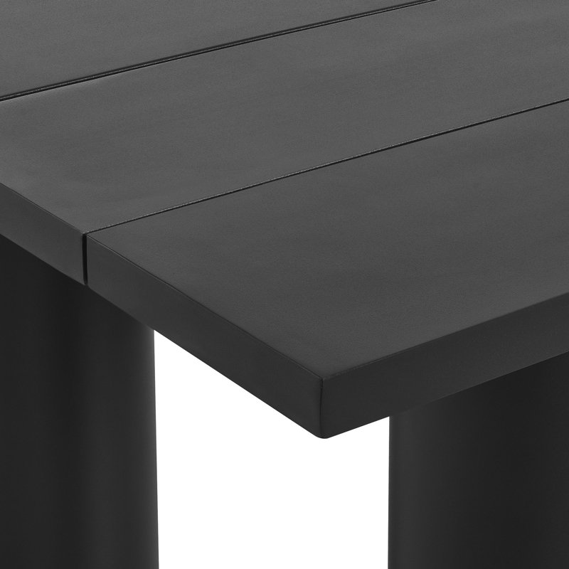 Table de salle à manger d'extérieur en aluminium 87 po Nautica, Graphite
