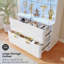 Vitrine H 71 po avec lumière humaine, armoire de rangement verrouillable avec tablettes ajustables-660609191