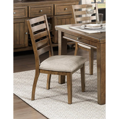 2 chaises de salle à manger en bois gris, dossier, housse de siège 100% tissu texturé, revêtement en bois de 20 po x 38 po, limite de poids de 250 lb, 38 po et 18 po de hauteur