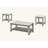 Living Room Table Set with 1 Coffee Table and 2 End Tables with Storage Shelf-1814222038