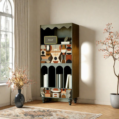 Bibliothèque française de style rétro classique