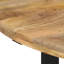 Radu Mango Round Wood Top Dining Table with Iron Base