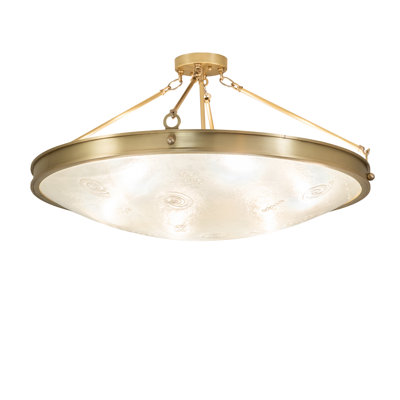 Metro Fusion Glass Semi Flush Mount