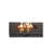 42" Smoked Glass Metal Rectangle Fire Pit