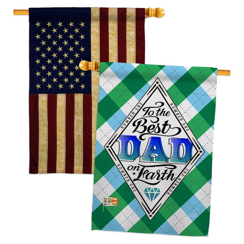 Drapeau de maison en polyester 2 côtés 40 x 28 po