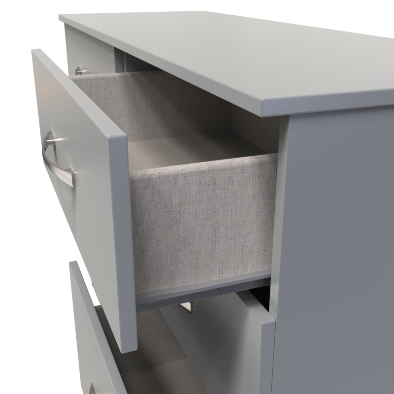 Fully Assembled Alinuswe 6 - Drawer Chest of Drawers, Dusk Grey