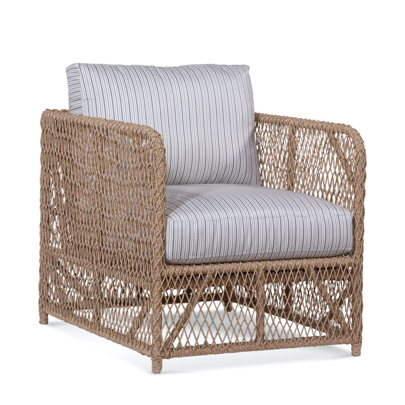 Chelsea Wicker Outdoor Lounge Chair , Sunbrella® Cushions Included, Chalk Nub; 6369-91