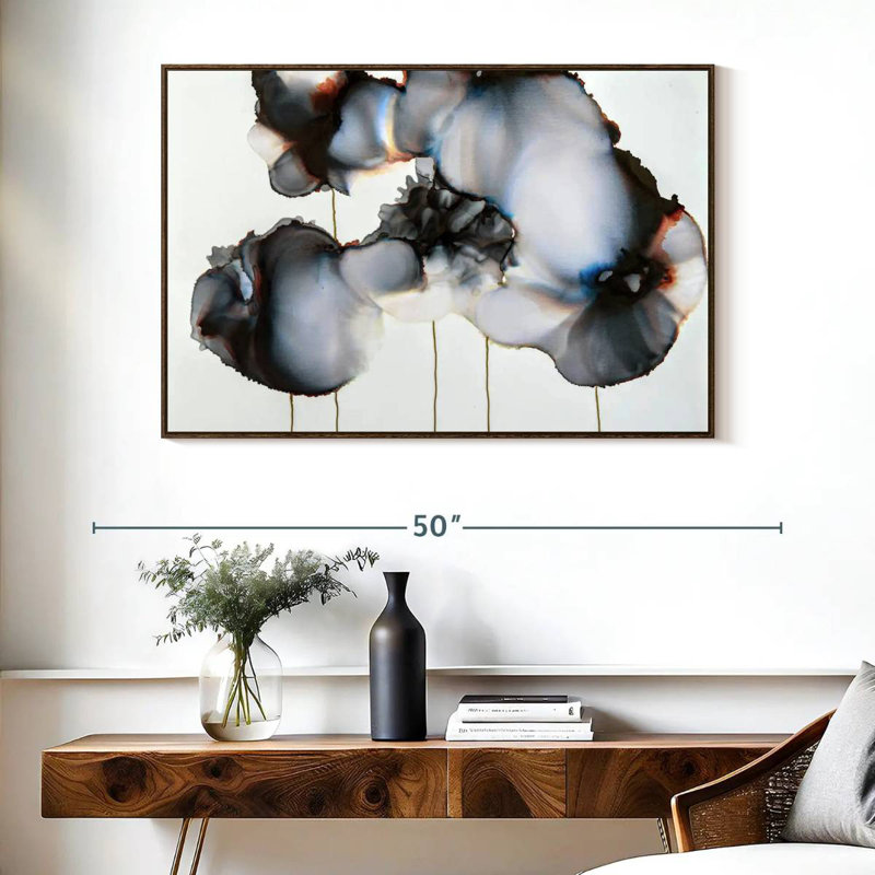Sonnet noir I, Cadre flottant noyer, 40 po x 27 po
