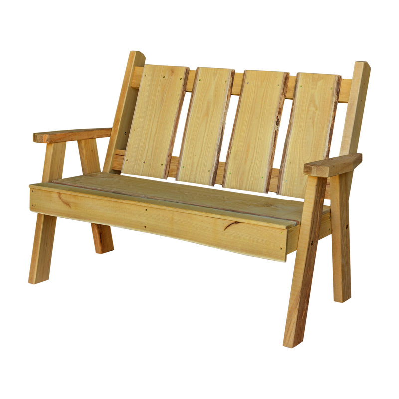 Banc de jardin en bois Lucille Timberland, Teinture naturelle