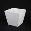 Ensemble de 3 pots de fleurs carrés en plastique blanc au design conique moderne pour plantes d'intérieur et d'extérieur