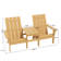 Danese All-Weather HDPE Adirondack Loveseat Chair with Table