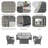 Dyumina Wicker 5 - Person Patio Conversation Set with Cushions-95865109