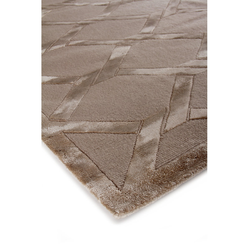 Metro-Velvet Hand Woven Wool Geometric Area Rug, Rectangle 6' x 9'