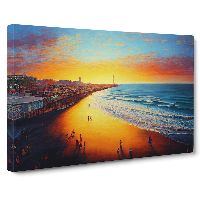 Evening Beach - Wrapped Canvas, 40cm H x 60cm W x 3cm D