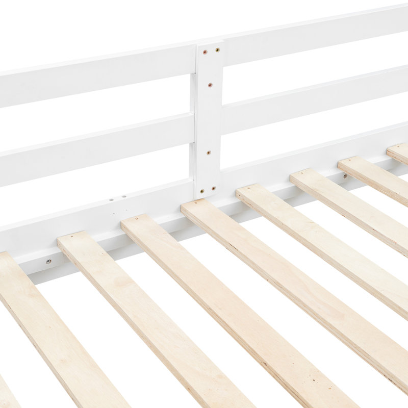 Grand lit superposé en bois blanc, pin et construction fiables, optimisation de l'espace dans des espaces limités, lattes solides pour lit de soutien, taille, optimisation, lattes