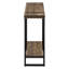 Console moderne - fini brun aspect bois récupéré, pieds en métal noir, rangement supplémentaire, 46,12 x 12 32 po pour cadre de hall d'entrée, tablette fixe, longue, assemblage requis
