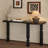 Retro Nut-Brown Solid Wood Console Table-1473543096