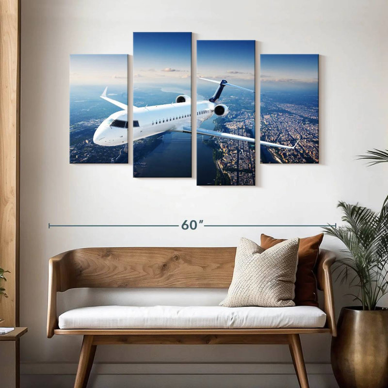 Mehar Flying Private Jet, 32" H x 52" W