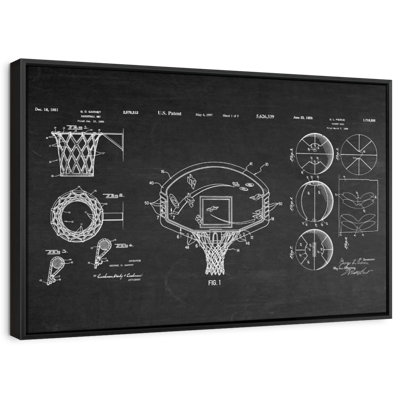 " Basketball Patents Canvas Print "