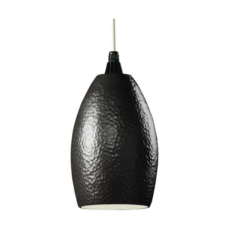 Custinne 1 - Light Single Pendant, Bisque, White Cord, Yes
