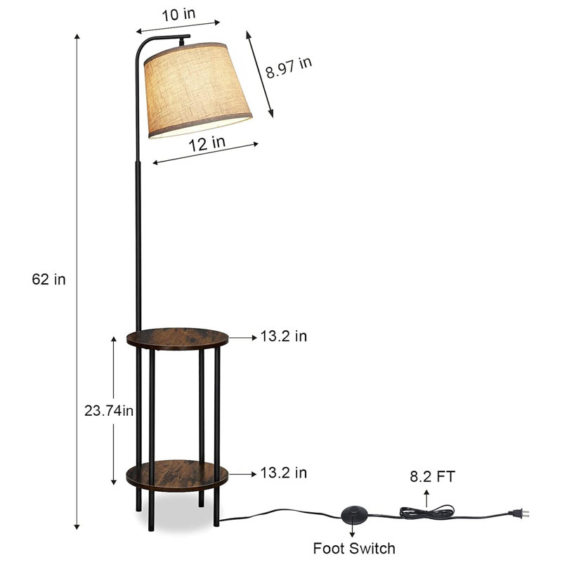 Lampe sur pied avec table