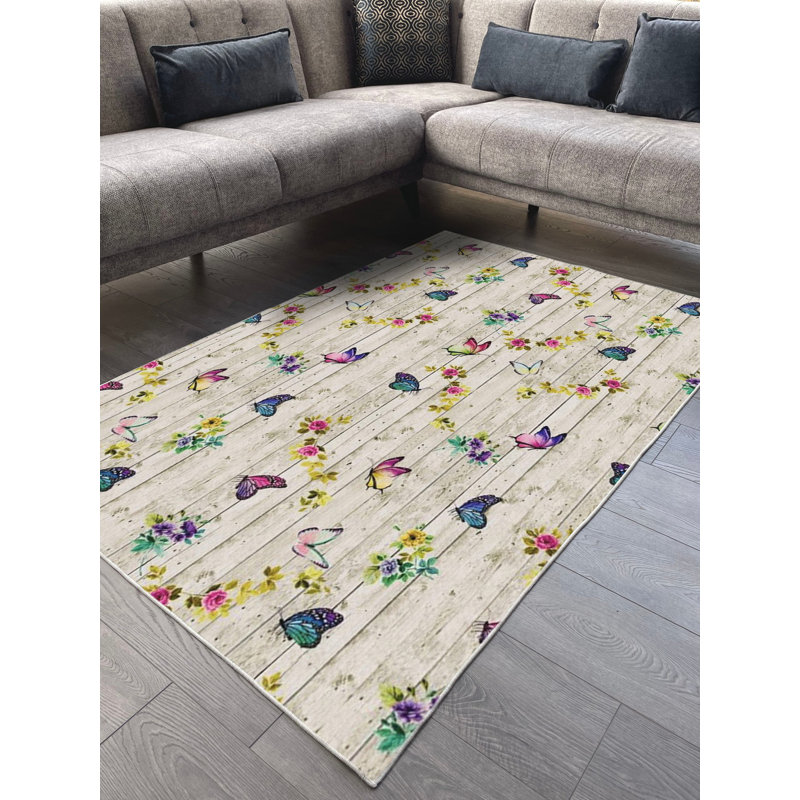 Tapis en coton Mireya, Tapis de couloir 5 pi 3 po x 16 pi 5 po