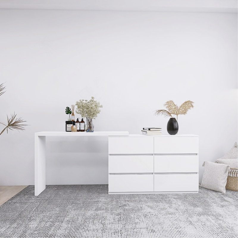 Commode 6 tiroirs avec poignée
