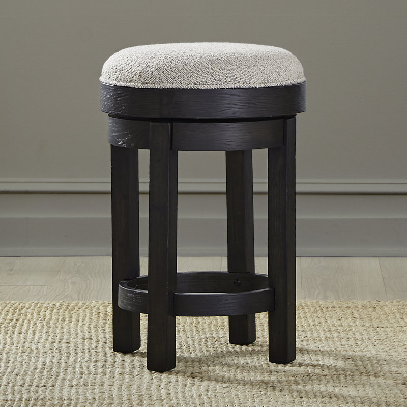 Upholstered Swivel Console Stool