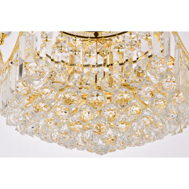 Eustacio 9 - Light Dimmable Tiered Chandelier, Gold