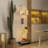Tempered Glass Display Cabinet,Wine Cabinet, Storage Cabinet,File Cabinet, Tempered Glass Top,Bluetooth LED Light Strip,With Door Lock,Suitable For Living Room, Bedroom,Hallway,Office,Color:Black-2084195170