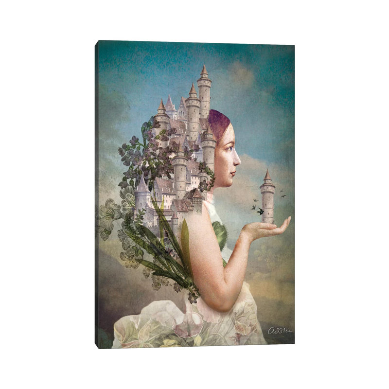 «My Home Is My Castle» par Catrin Welz-Stein - impression d'art graphique, H 26 po x l 18 po x 1,5 po, Toile tendue