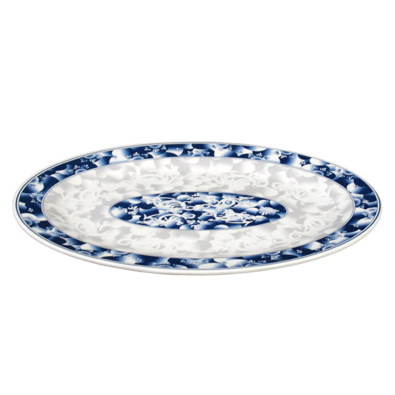 Thunder Group Inc. Dragon Melamine Platter, 0.67" H x 8.03" W x 5.94" D