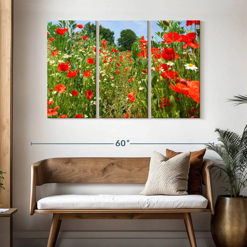 Alvord Poppies And Daisies, 32" H x 50" W