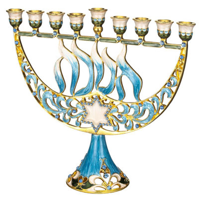 Menora candélabre "hannukah" à la main peinte à la main