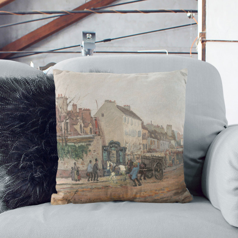 Square Cushion, 55cm H x 55cm W x 20cm D, Stone