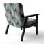Chaise d'appoint florale Cobalt-6885426
