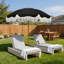 Parasol de terrasse bohémien à franges, 6,5 pi, noir noble (base non incluse)-2077714144