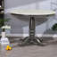 Tables de salle à manger élégantes, table en bois massif gris pour maison moderne