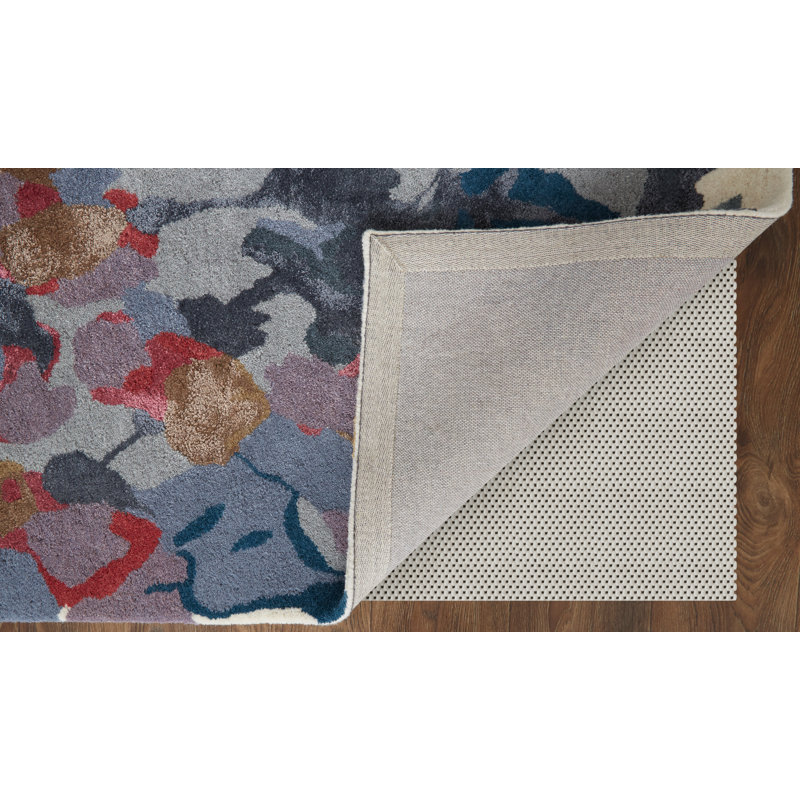 Dafney Hand Tufted Floral Area Rug in Blue/Pink/Gray,  Rectangle 5' x 8'