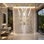 47 in. Complete LED Music Shower System with Rainfall & Waterfall Shower Head, 6 Body Jets, Digital Display, Handheld Shower, Brushed Gold