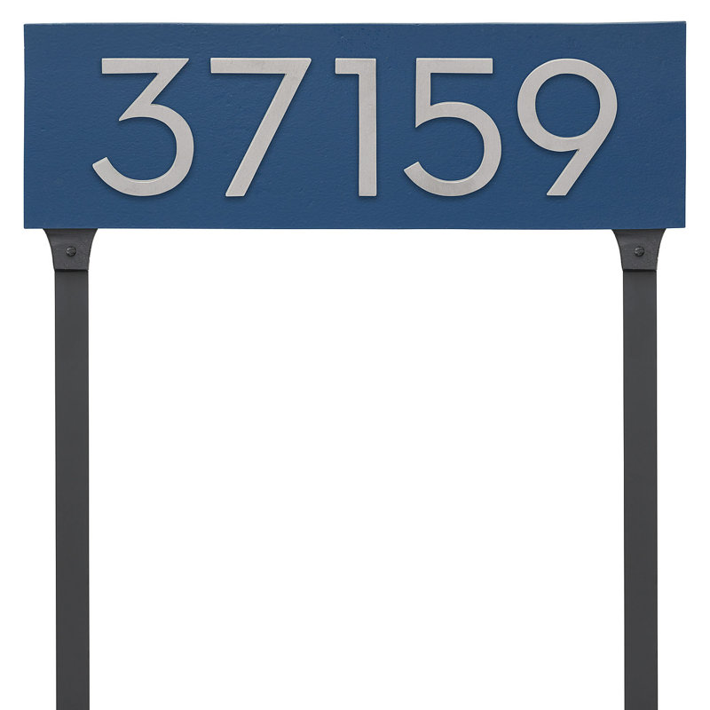 Rectangle pour pelouse, Bleu mer / aluminium brossé, Oui