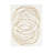 Metal Overlapping Circle Design Abstract Gold Wall Decor with White Wood Backing