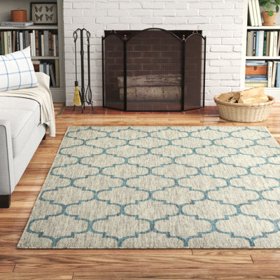 Tapis gris à motif géométrique Bethany-Mai