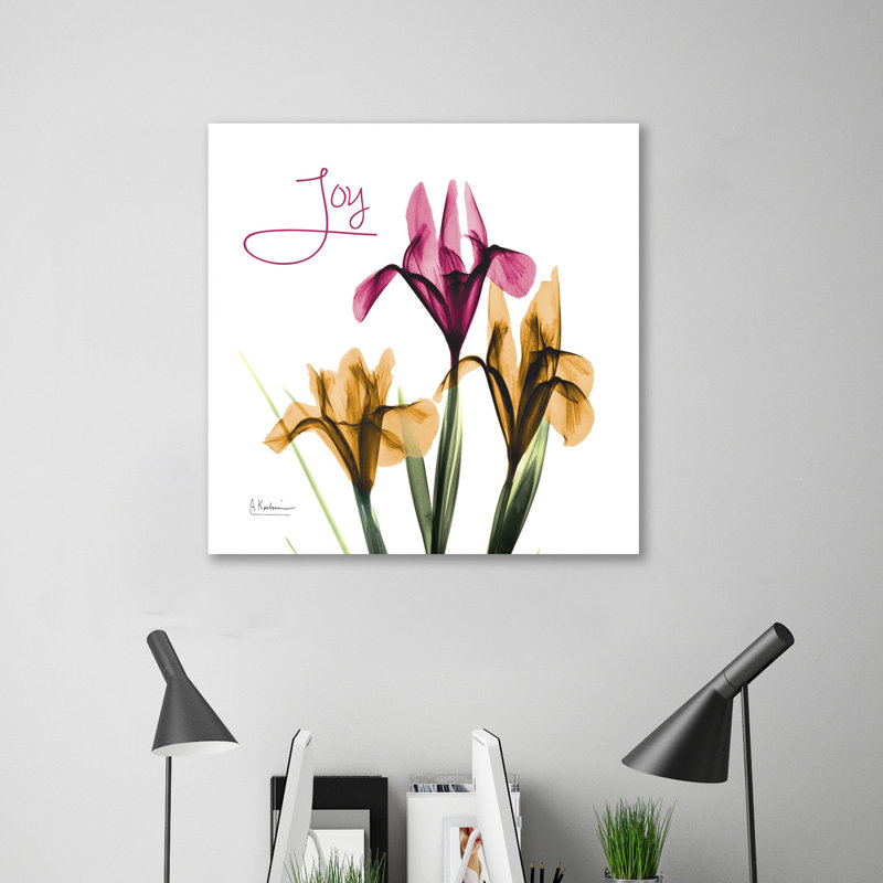 Pink Iris Joy - Wrapped Canvas Print, 122 cm H x 122 cm W