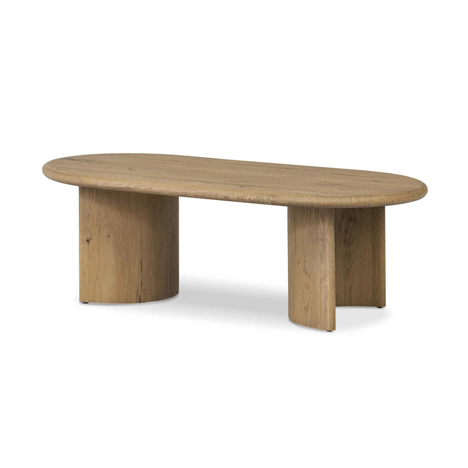 Haiden Single Coffee Table, 17" H x 27" L x 51" W, Worn Oak