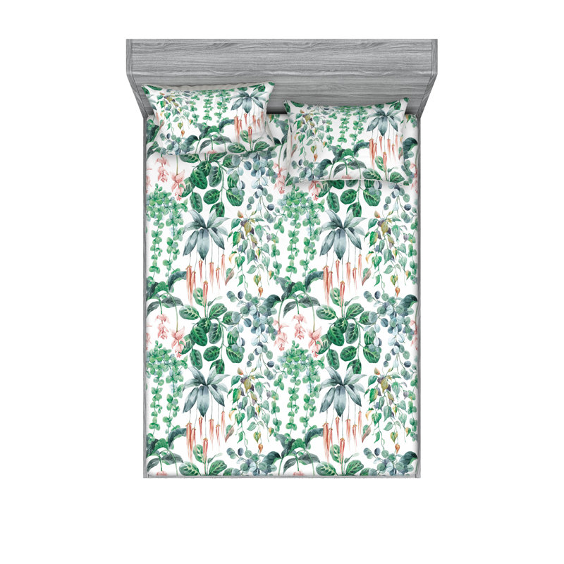 Drap-housse et taie décorative Ambesonne, Ensemble de draps très grand californien avec 2 t