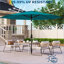 274.3 cm W X 274.3 cm D Market Parasol with Crank Lift